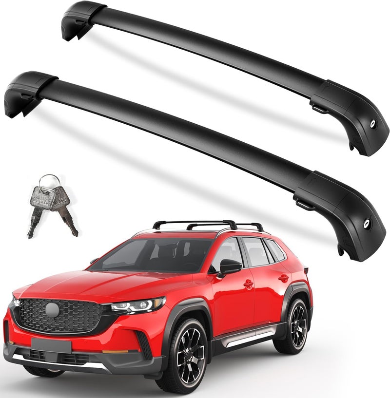 KINGGERI Roof Rack Cross Bars Compatible with Mazda CX50 CX-50 2023 2024 2025 2026, Lockable 220LBS Aluminum Roof Rails Crossbars Rooftop Cargo Basket Carrier Bag Luggage Rails - Image 1